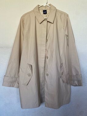 GAP Beige Button-Front Trench Coat